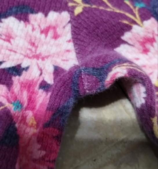 Old Navy 2t Purple Thermal Lotus Flower Floral Long Sleeve shirt Girl - Picture 11 of 12